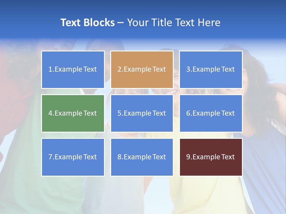 Friends Blue Energetic PowerPoint Template