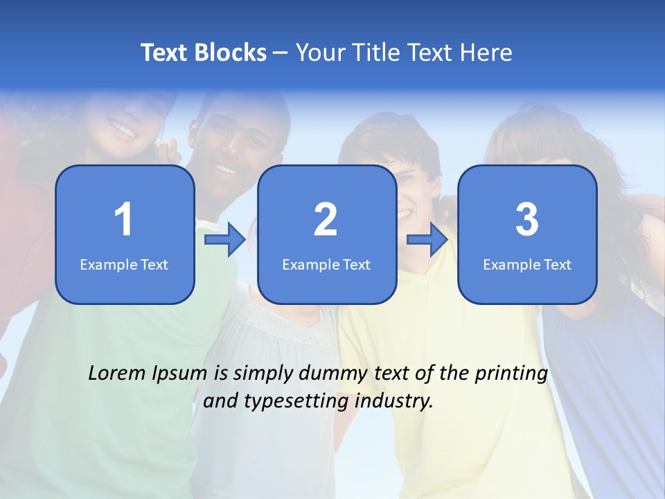 Friends Blue Energetic PowerPoint Template