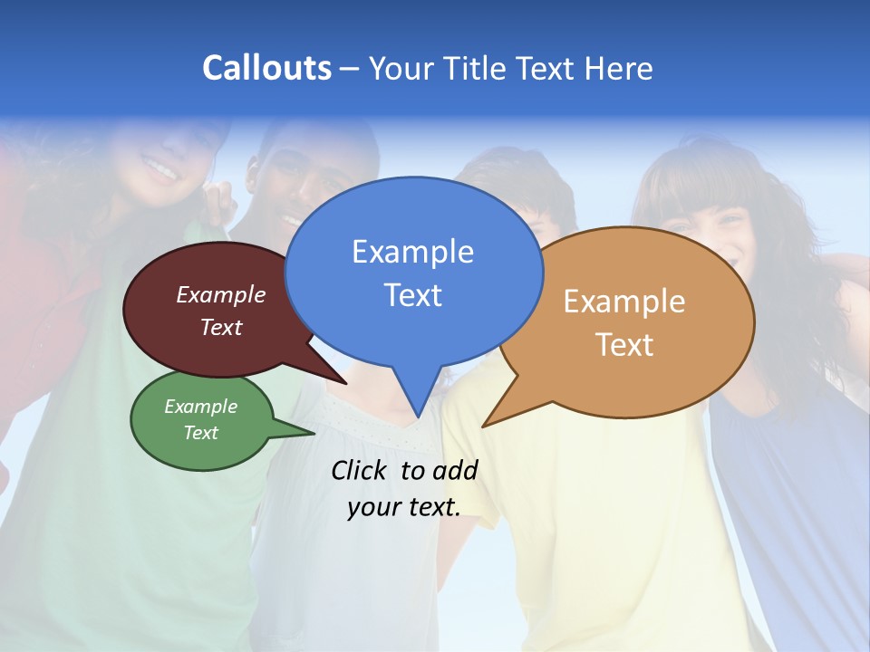 Friends Blue Energetic PowerPoint Template