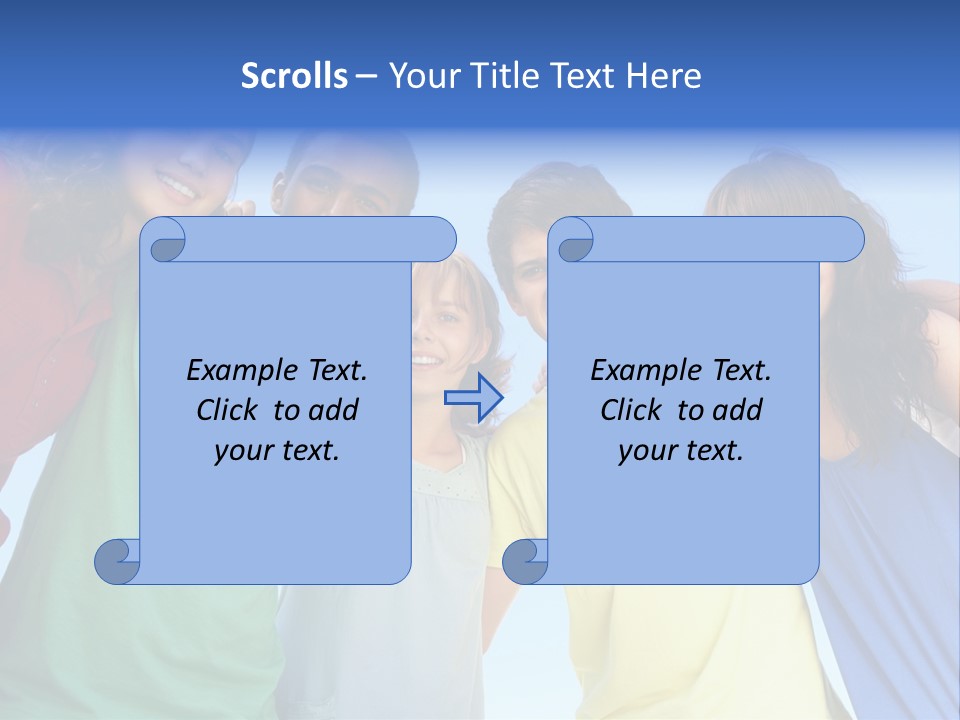 Friends Blue Energetic PowerPoint Template
