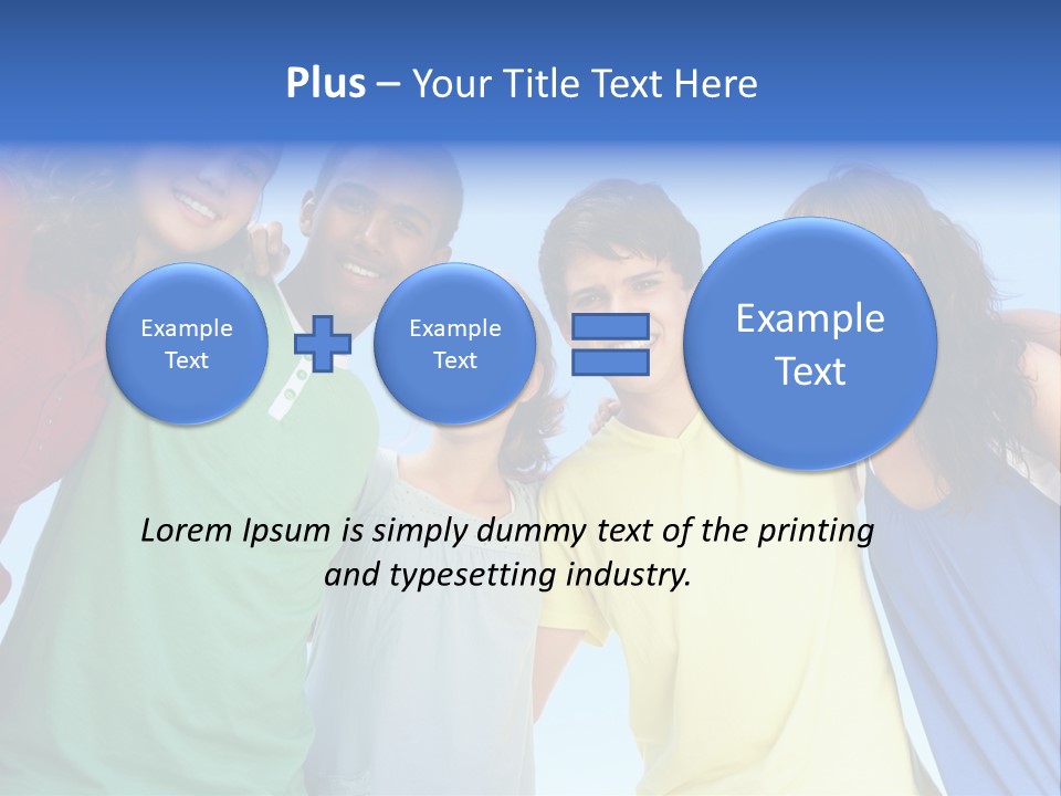 Friends Blue Energetic PowerPoint Template