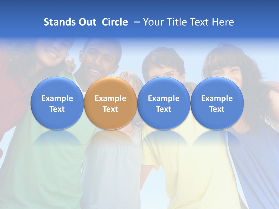 Friends Blue Energetic PowerPoint Template