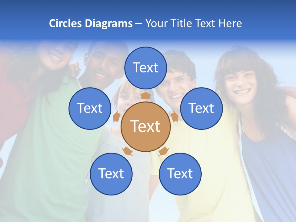 Friends Blue Energetic PowerPoint Template