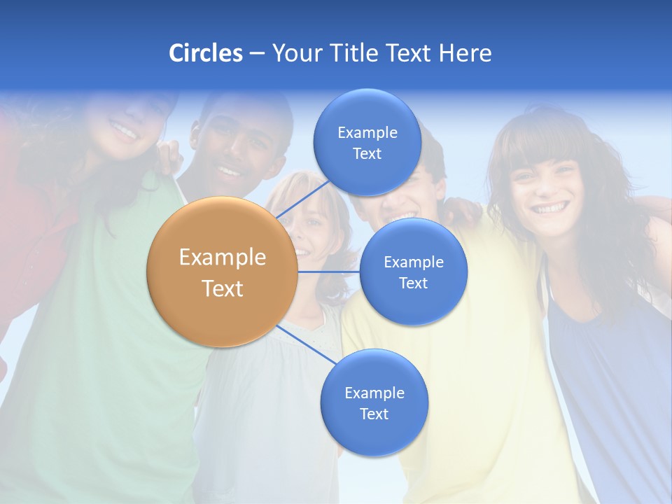 Friends Blue Energetic PowerPoint Template