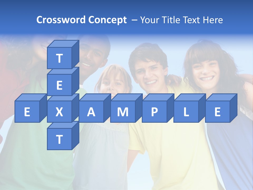Friends Blue Energetic PowerPoint Template