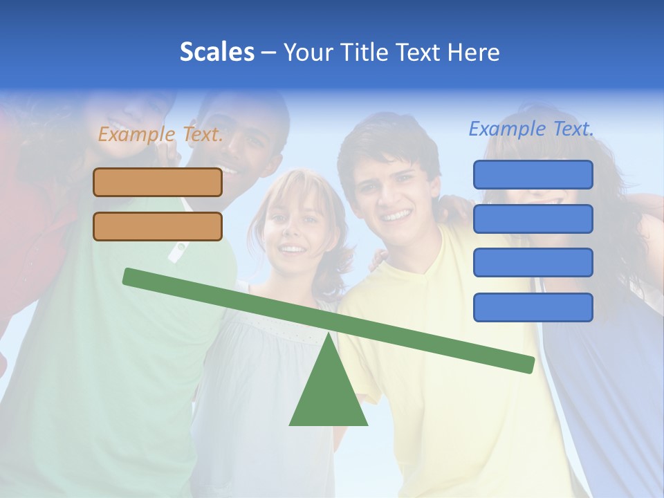 Friends Blue Energetic PowerPoint Template