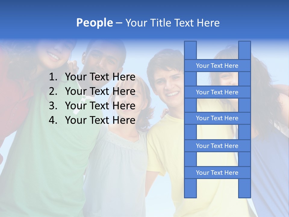 Friends Blue Energetic PowerPoint Template