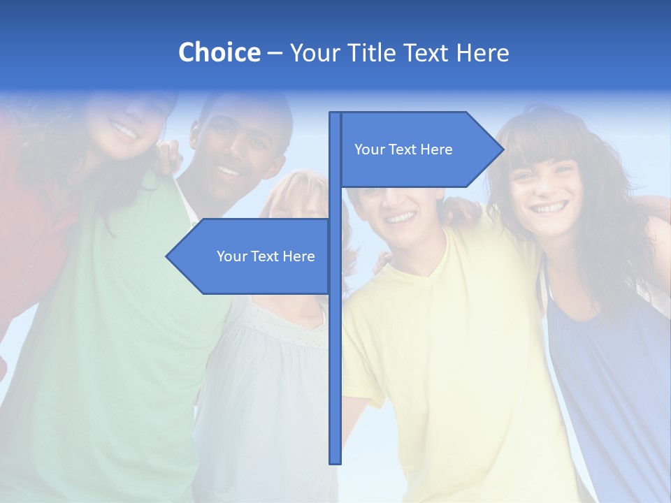 Friends Blue Energetic PowerPoint Template