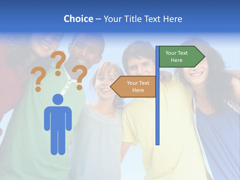 Friends Blue Energetic PowerPoint Template