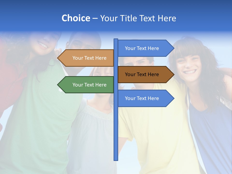 Friends Blue Energetic PowerPoint Template