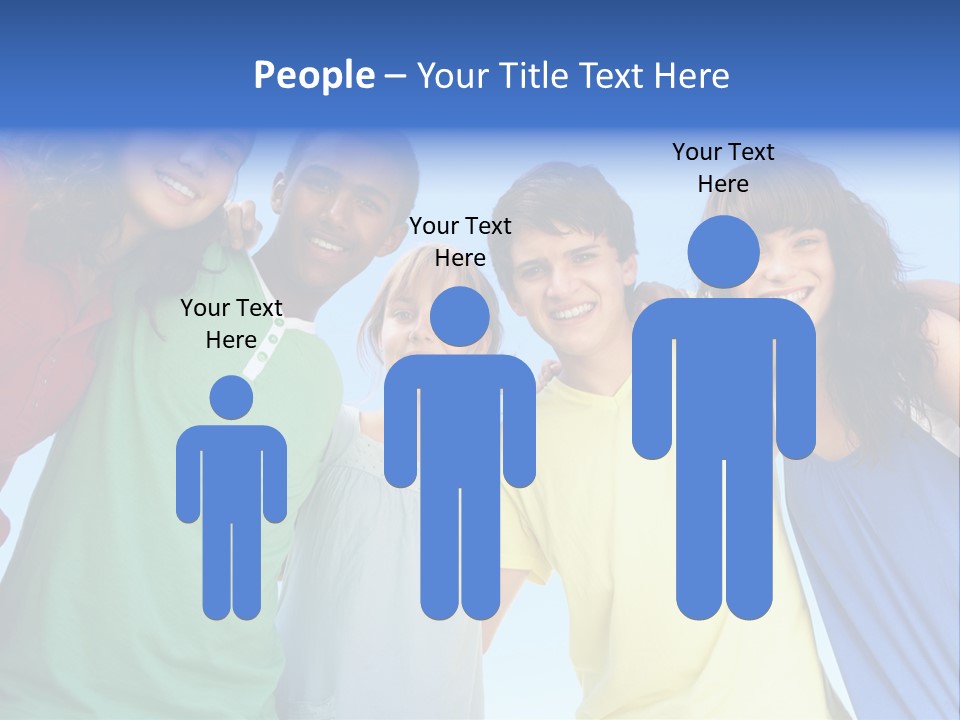 Friends Blue Energetic PowerPoint Template