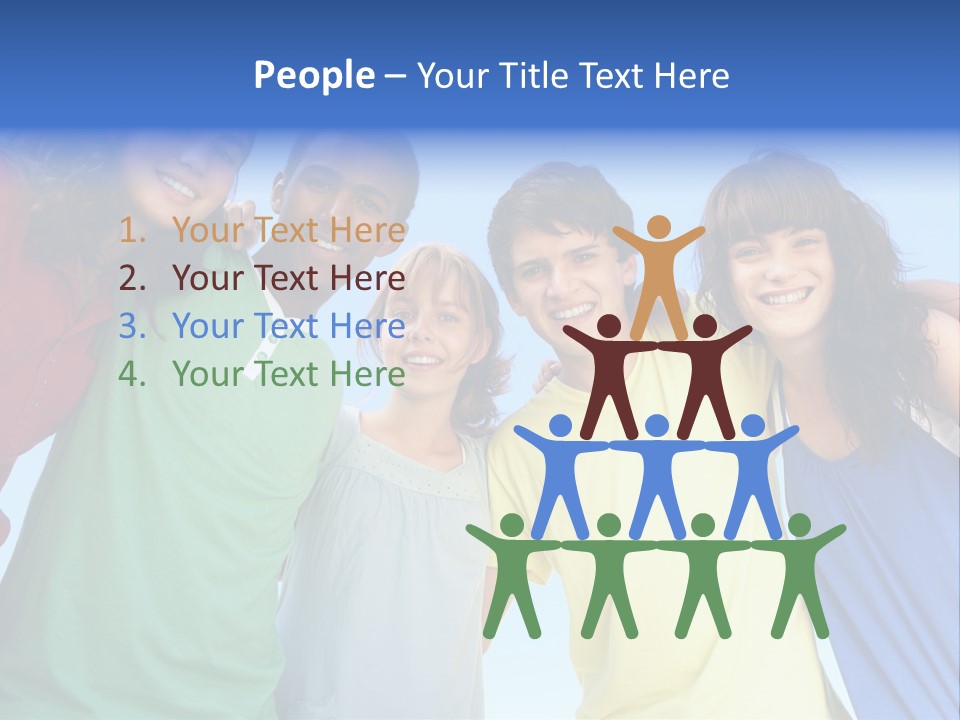 Friends Blue Energetic PowerPoint Template