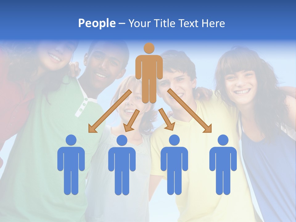 Friends Blue Energetic PowerPoint Template