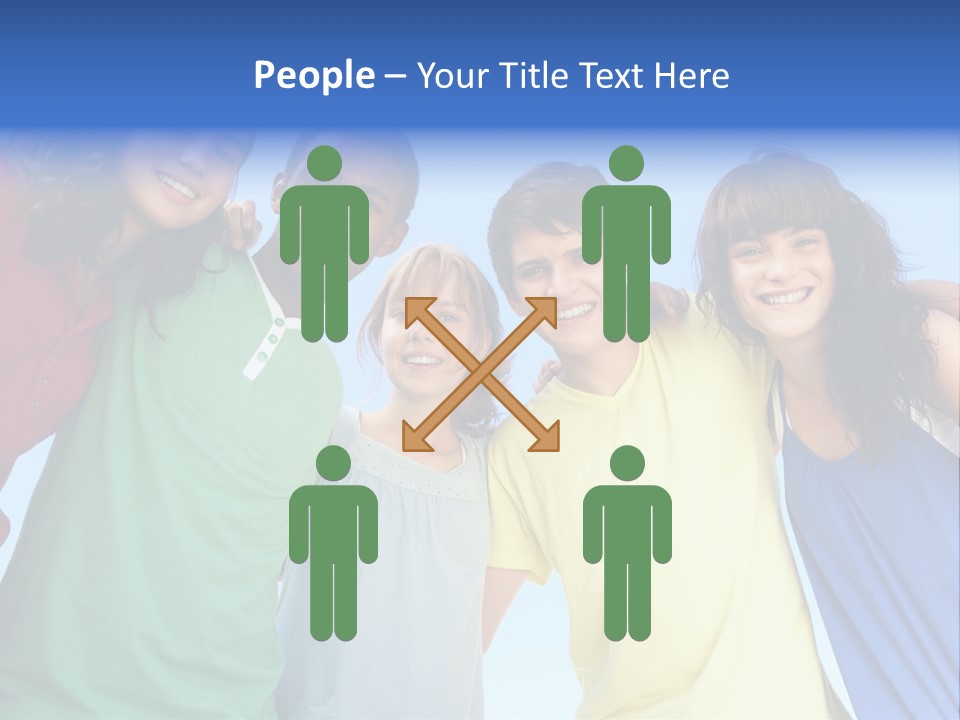 Friends Blue Energetic PowerPoint Template