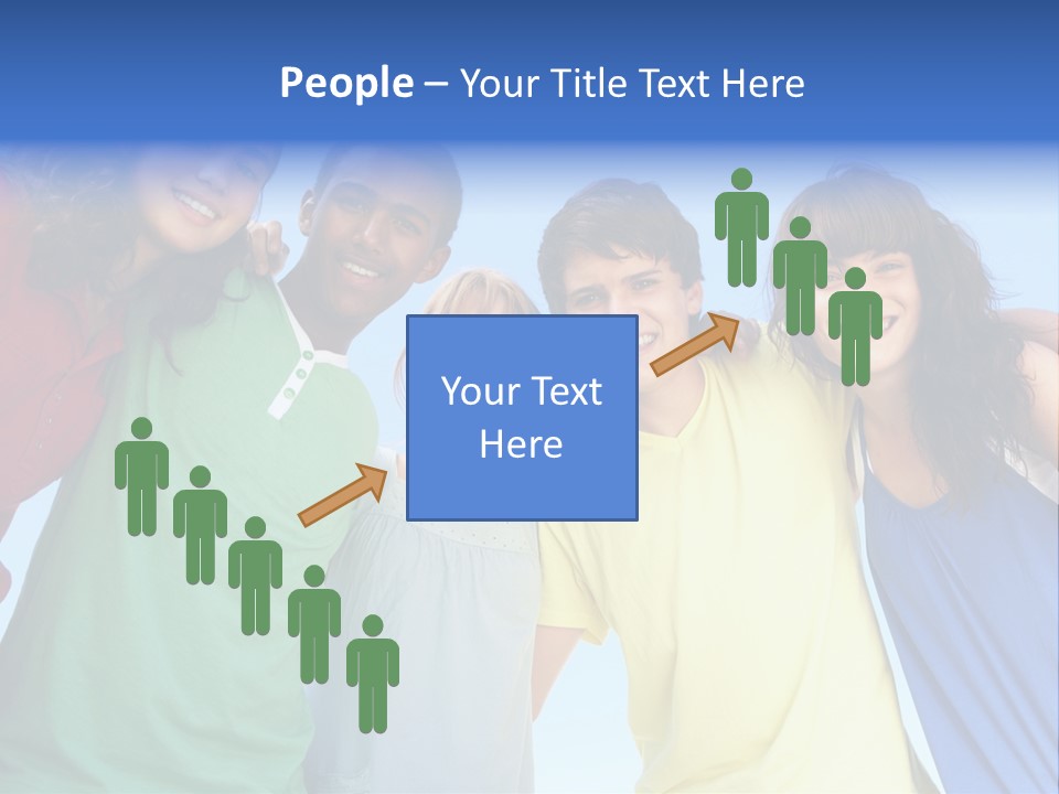 Friends Blue Energetic PowerPoint Template