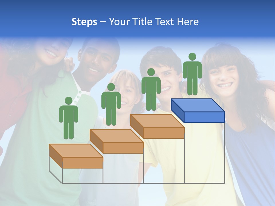 Friends Blue Energetic PowerPoint Template