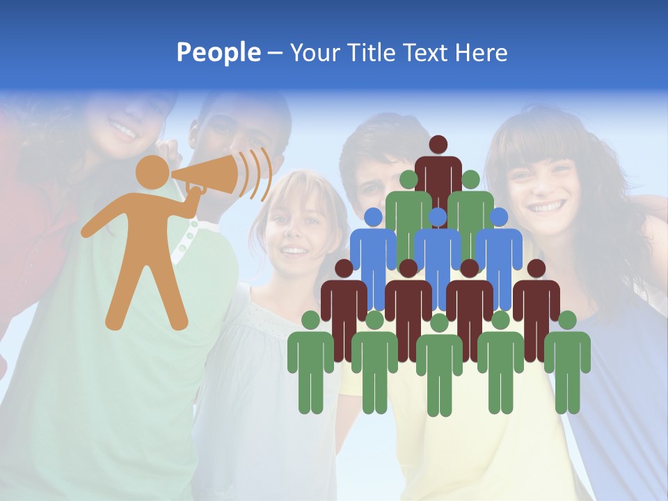 Friends Blue Energetic PowerPoint Template