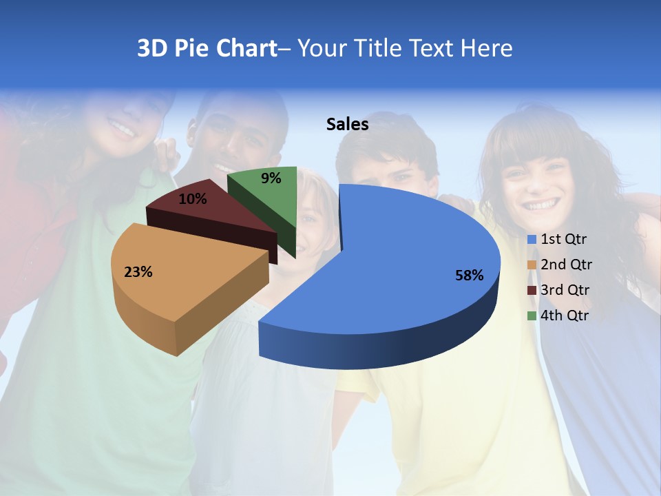 Friends Blue Energetic PowerPoint Template