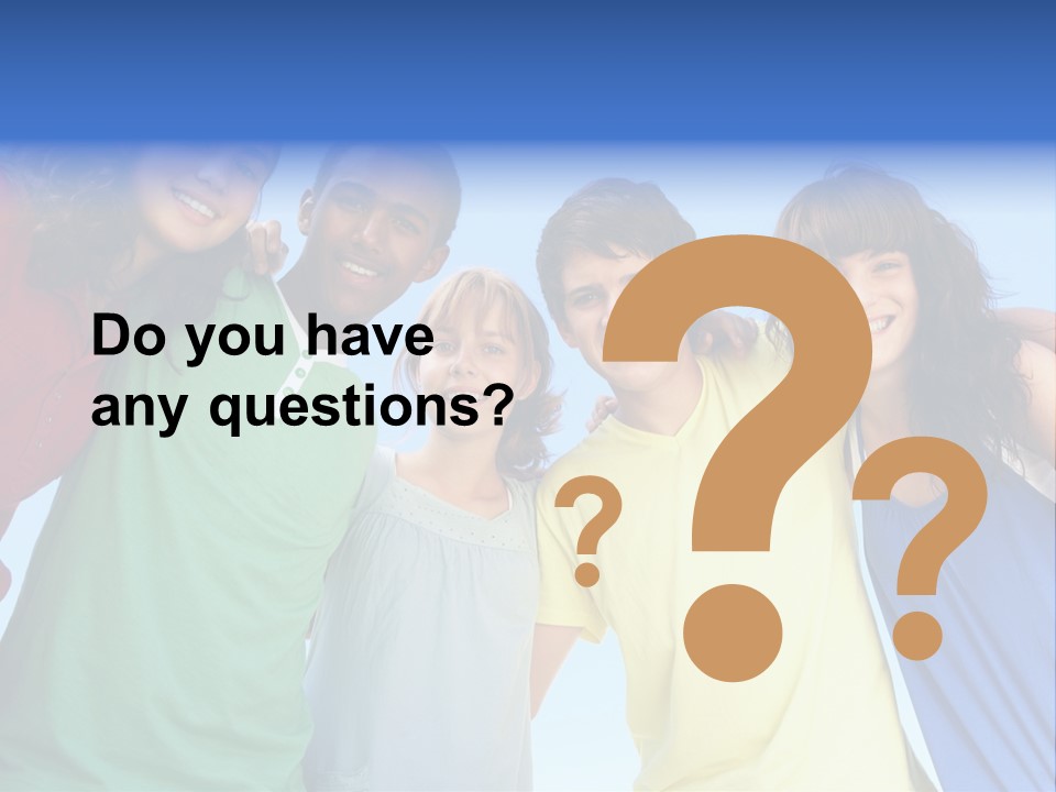 Friends Blue Energetic PowerPoint Template