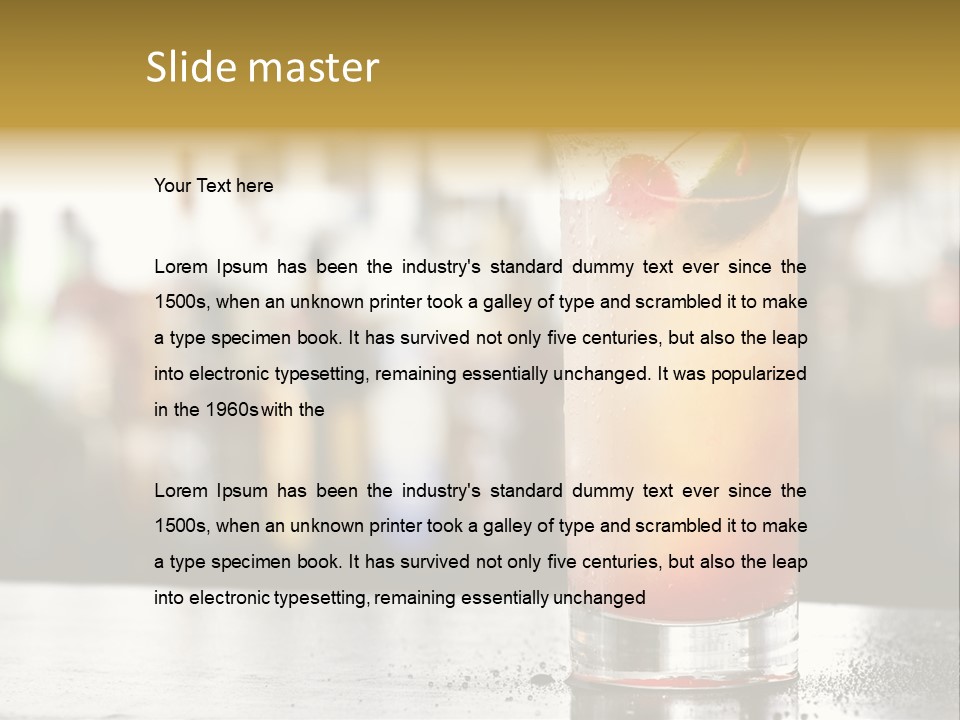 Alcohol Lime Cool PowerPoint Template