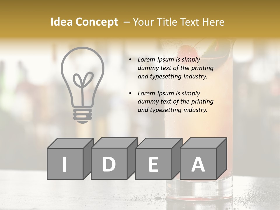 Alcohol Lime Cool PowerPoint Template