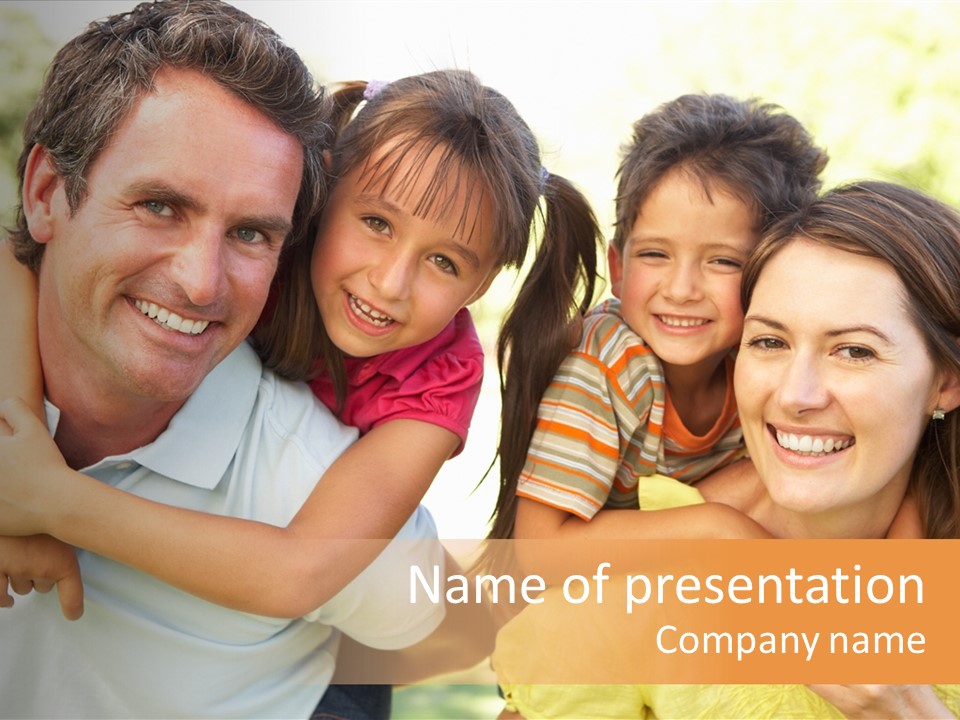 At Camera Year Old Girl PowerPoint Template