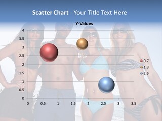 A Group Of People Standing Next To Each Other In Bikinis PowerPoint Template