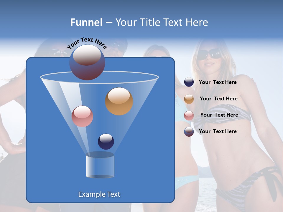 A Group Of People Standing Next To Each Other In Bikinis PowerPoint Template