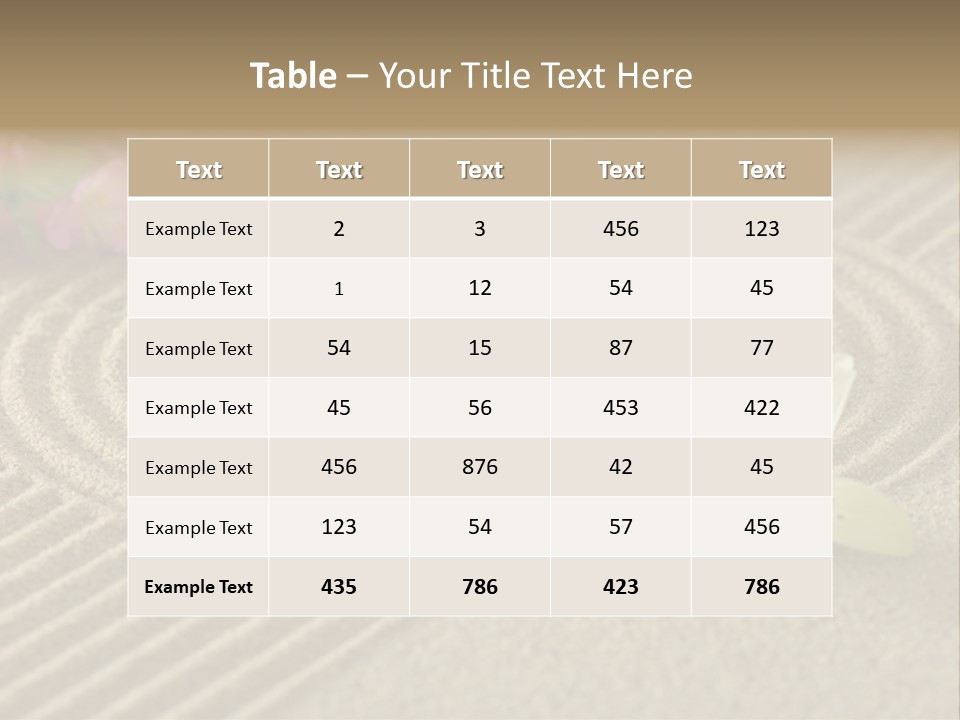 Sand Tradition Ancient PowerPoint Template