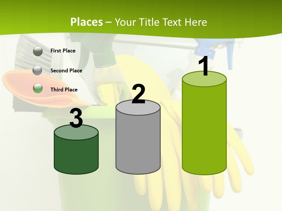 Spray Bottle Household Cleanup PowerPoint Template