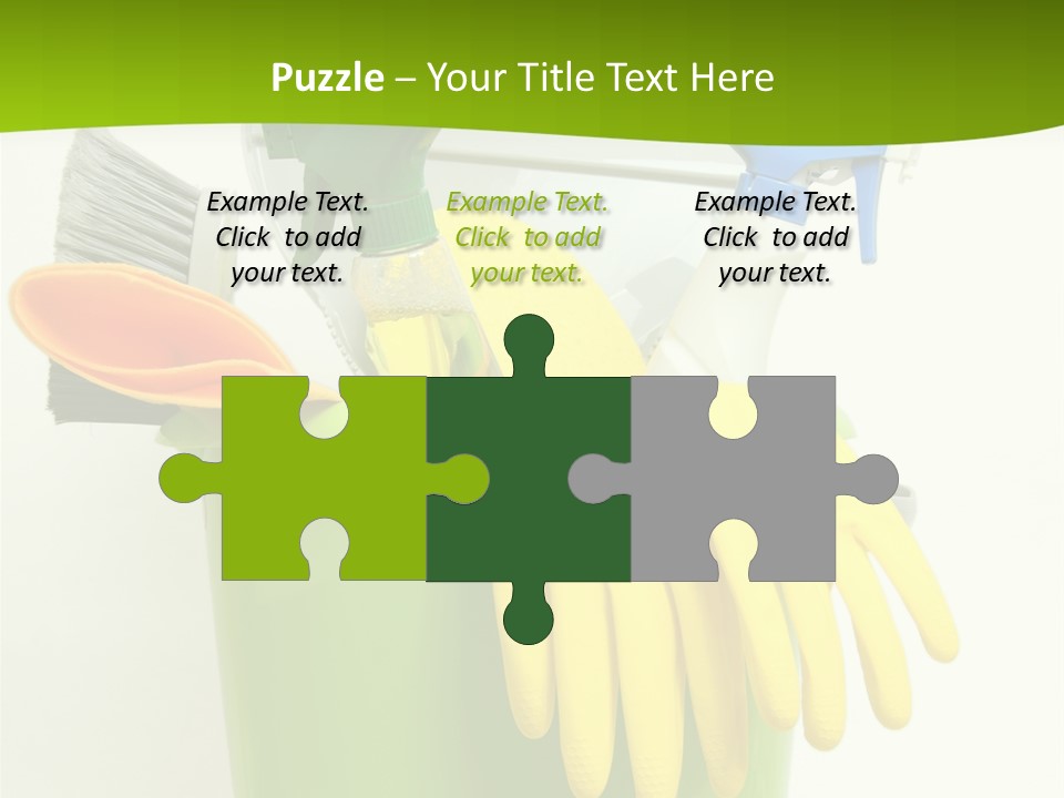 Spray Bottle Household Cleanup PowerPoint Template