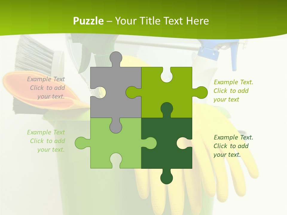 Spray Bottle Household Cleanup PowerPoint Template