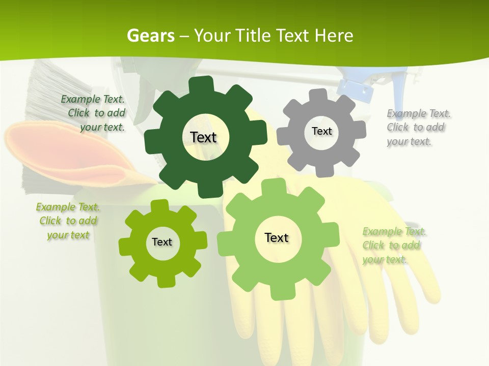 Spray Bottle Household Cleanup PowerPoint Template