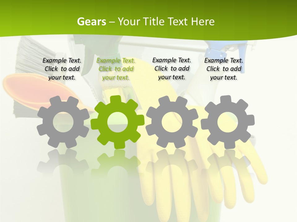 Spray Bottle Household Cleanup PowerPoint Template