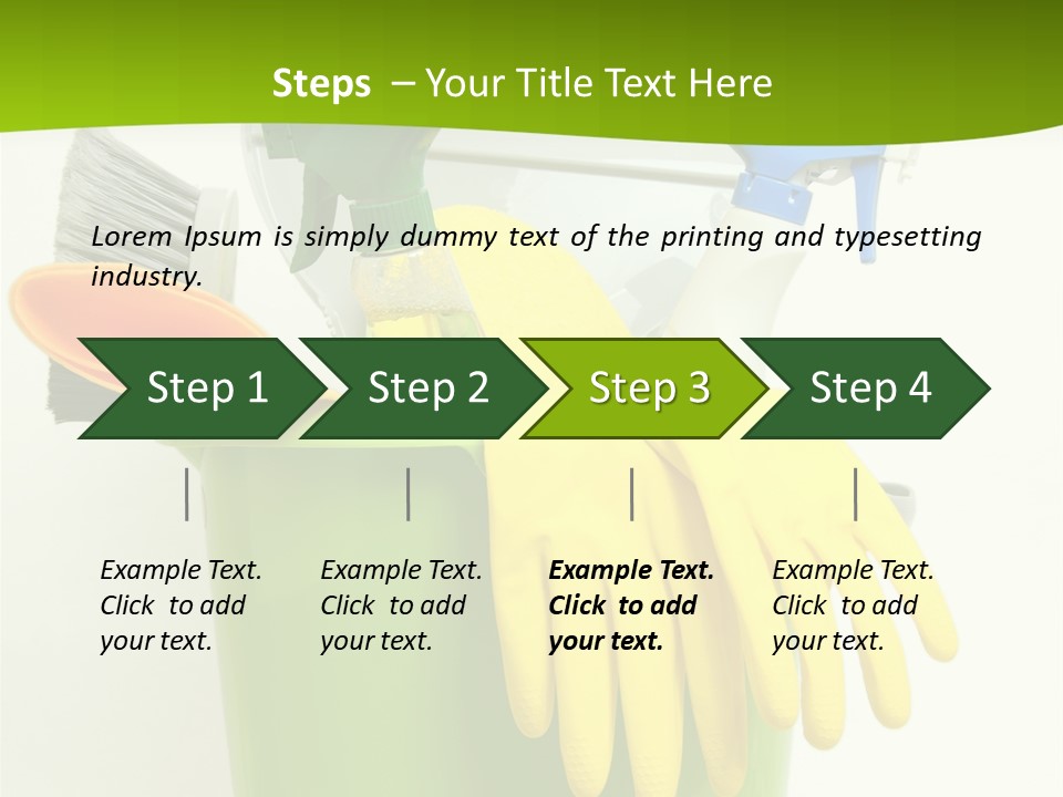 Spray Bottle Household Cleanup PowerPoint Template