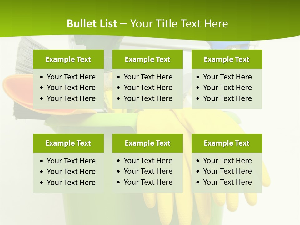 Spray Bottle Household Cleanup PowerPoint Template
