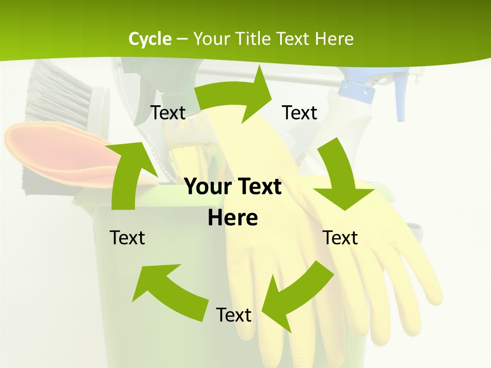 Spray Bottle Household Cleanup PowerPoint Template