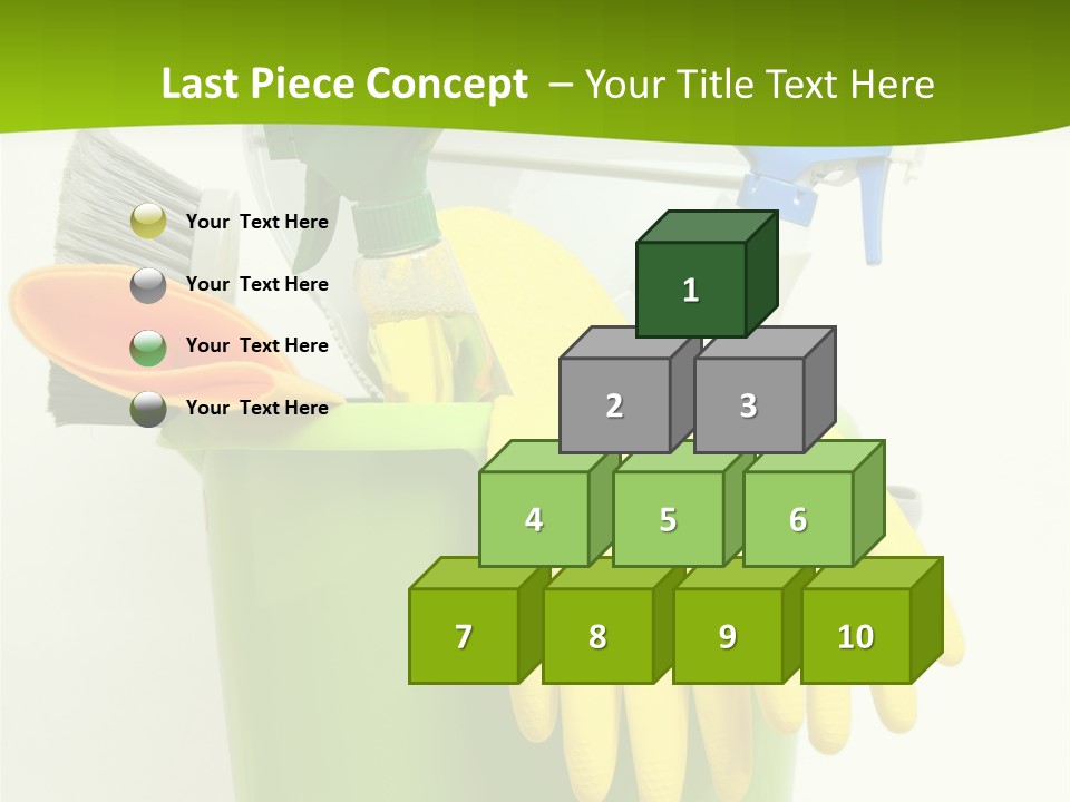 Spray Bottle Household Cleanup PowerPoint Template