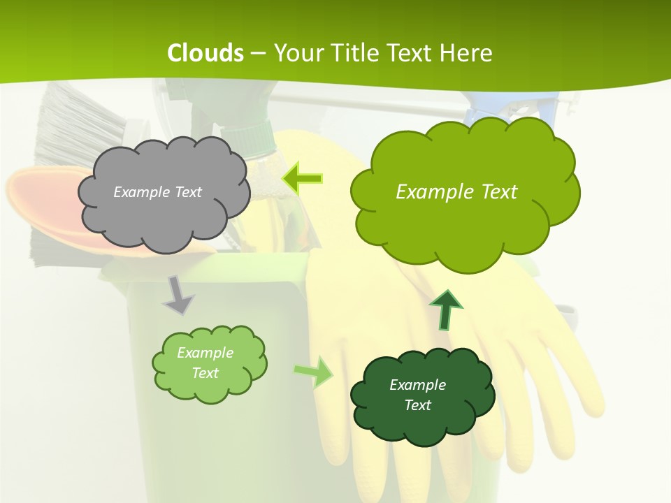 Spray Bottle Household Cleanup PowerPoint Template