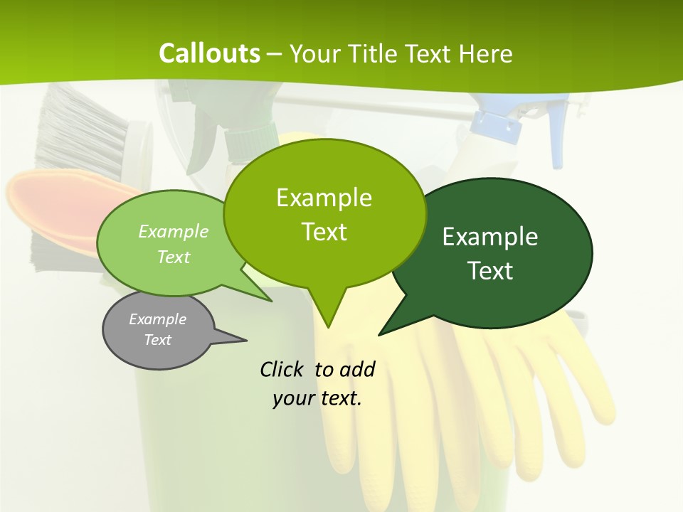 Spray Bottle Household Cleanup PowerPoint Template