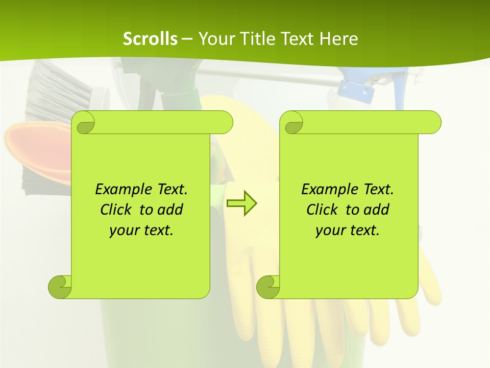 Spray Bottle Household Cleanup PowerPoint Template