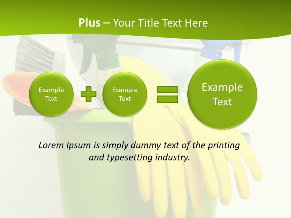 Spray Bottle Household Cleanup PowerPoint Template
