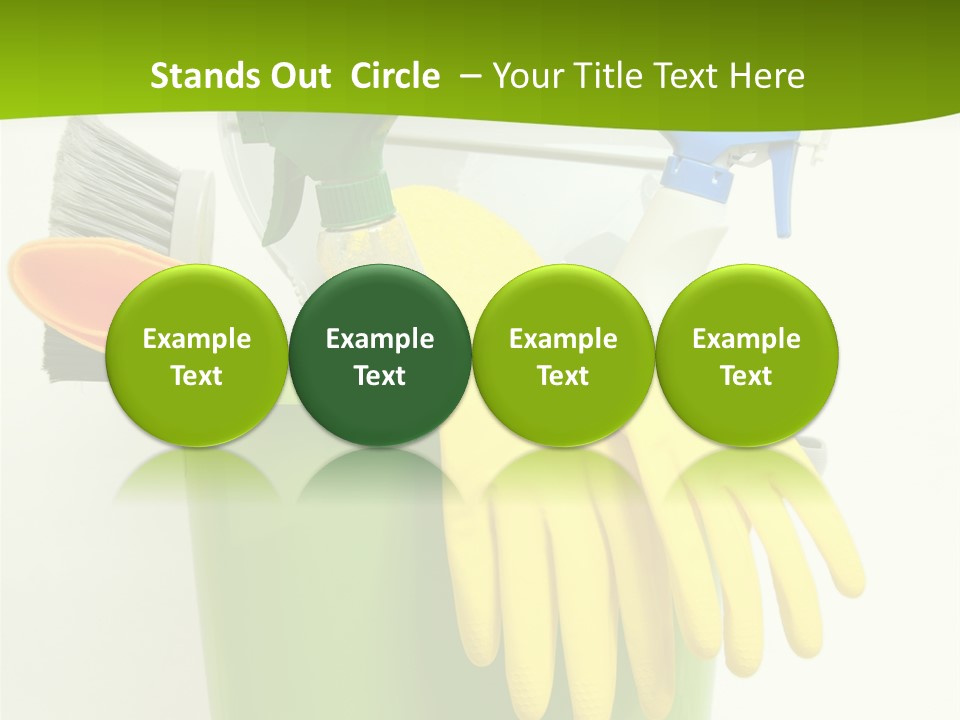Spray Bottle Household Cleanup PowerPoint Template