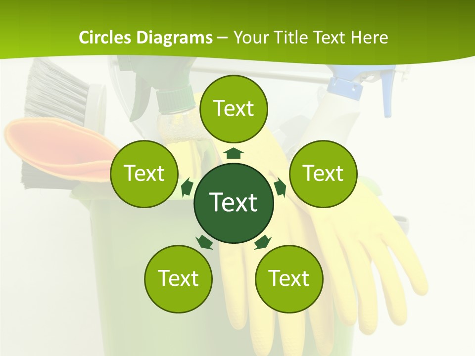 Spray Bottle Household Cleanup PowerPoint Template