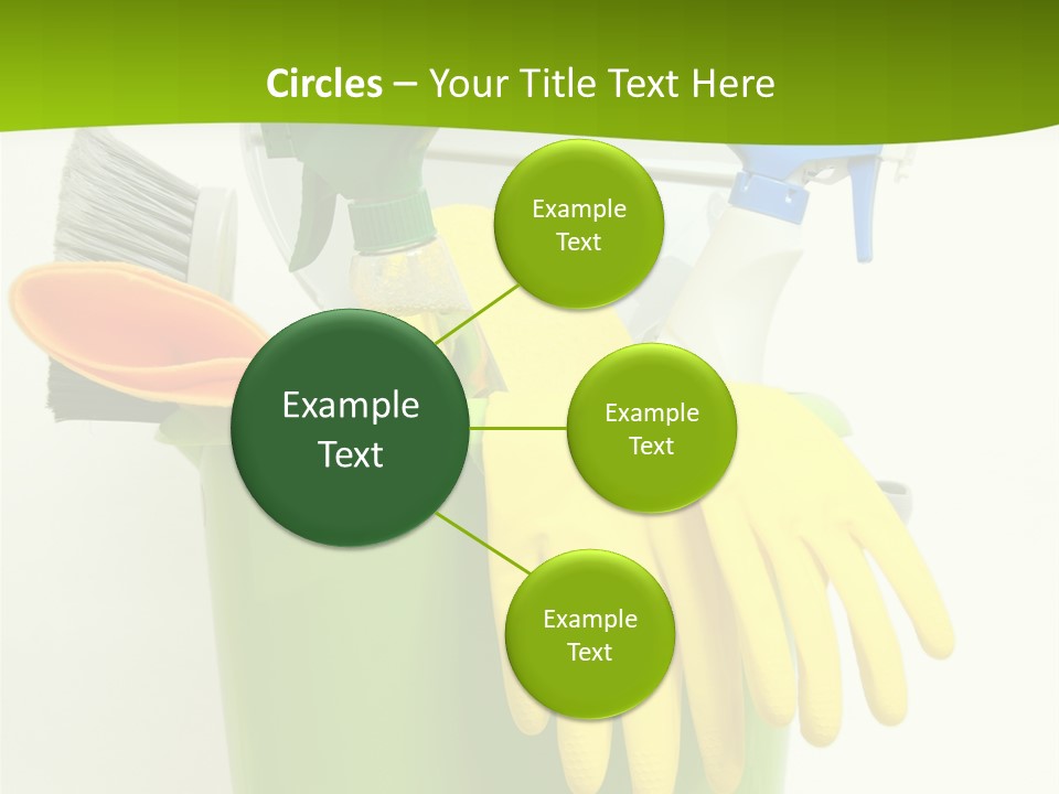 Spray Bottle Household Cleanup PowerPoint Template