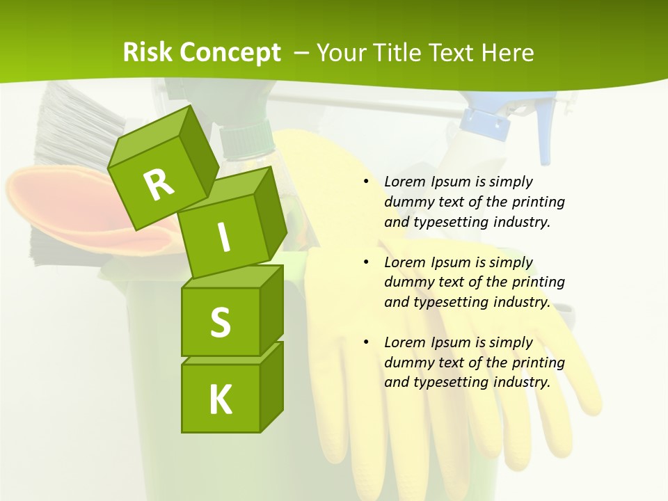 Spray Bottle Household Cleanup PowerPoint Template