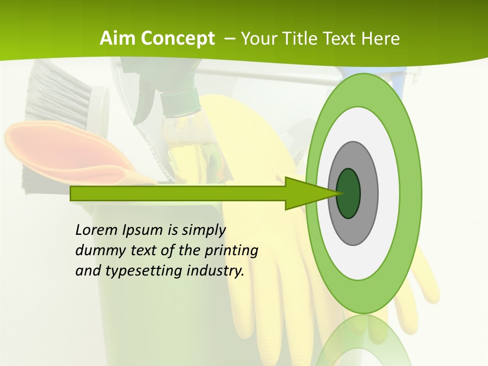 Spray Bottle Household Cleanup PowerPoint Template