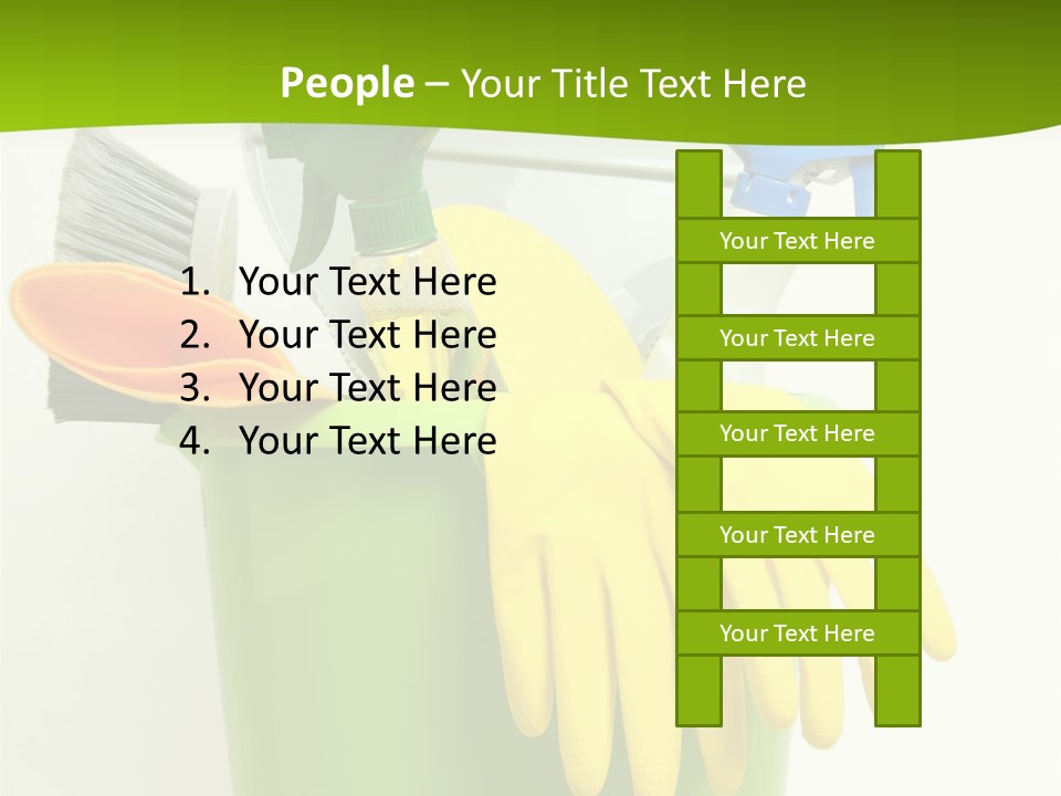 Spray Bottle Household Cleanup PowerPoint Template