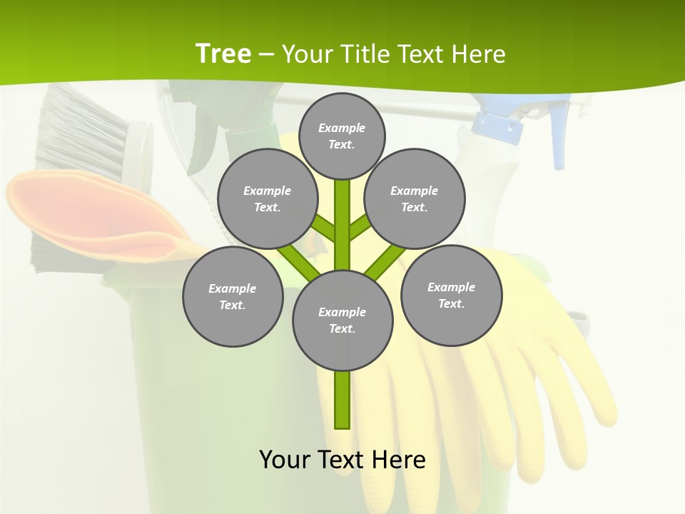 Spray Bottle Household Cleanup PowerPoint Template