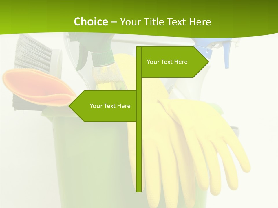 Spray Bottle Household Cleanup PowerPoint Template